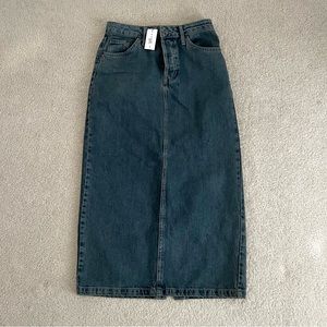 Topshop denim maxi skirt